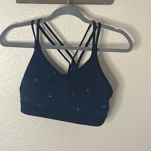 Navy Gold Moon Terrace Luxe Mesh Bra
